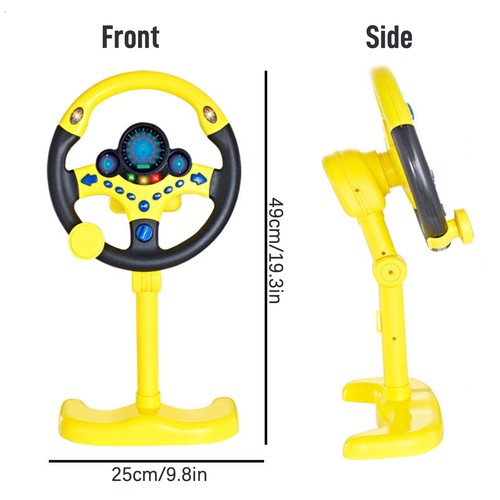 Pink steering wheel toy car - pink,