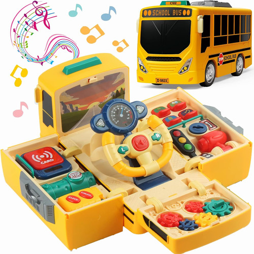School bus toy with - school,