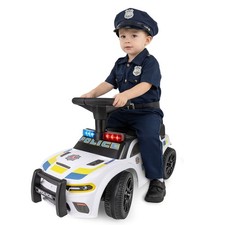 Police Kids Push Ride on Car